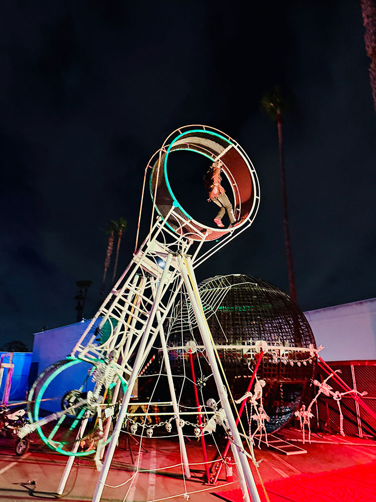 Monster performing the circus.